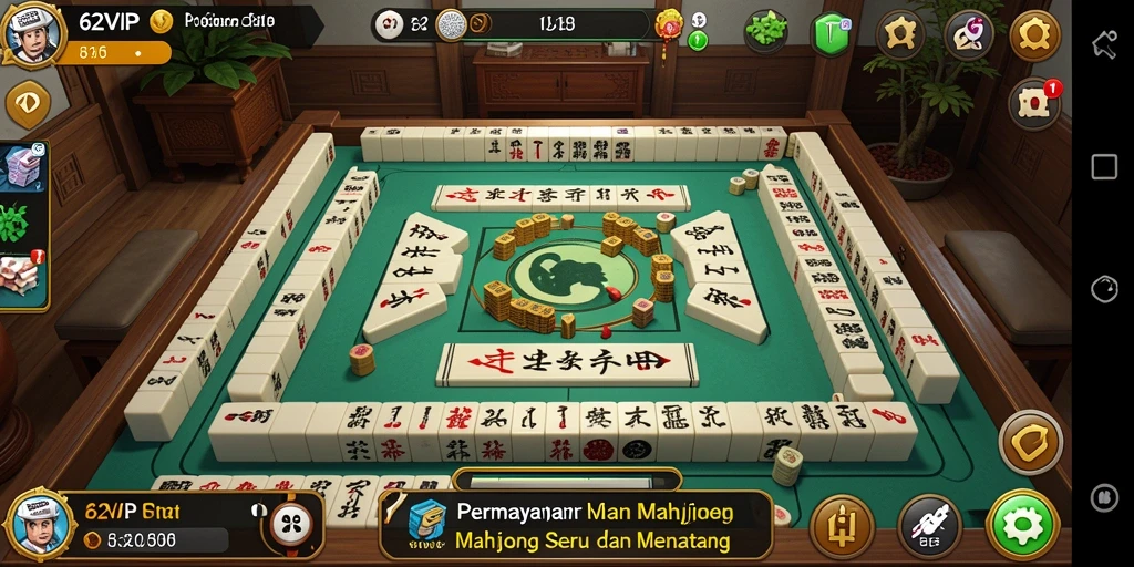 Tampilan gameplay Mahjong yang menawan dari 62VIP.