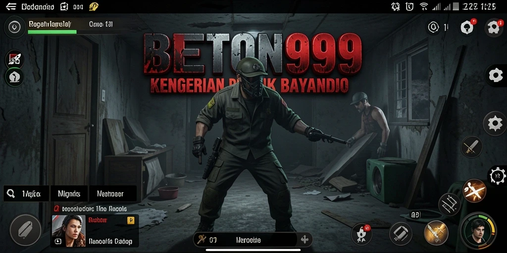 Gameplay menakutkan BETON999 dalam suasana gelap.