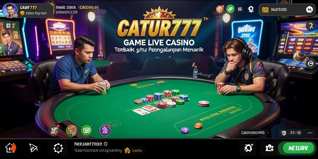 Screenshot gameplay nyata dari CATUR777 dalam sesi Live Casino.