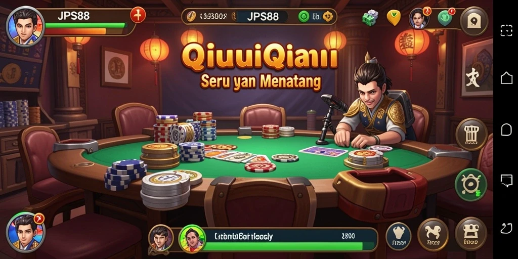 Screenshot gameplay JPS88 yang menunjukkan keseruan permainan QiuQiu.