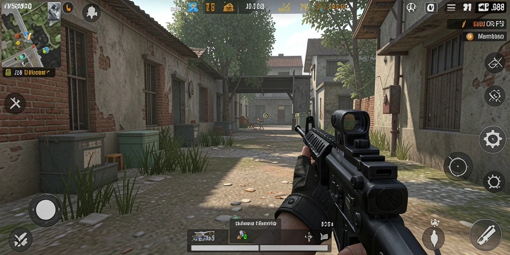 Tangkapan layar JVS88 menampilkan aksi intens dalam mode FPS.