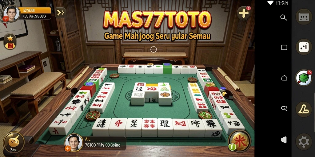 Tampilan seru gameplay Mahjong di MAS77TOTO yang penuh tantangan.