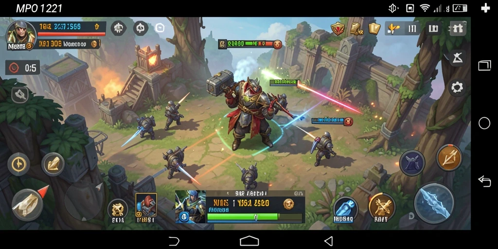Tampilan gameplay menarik dalam MPO1221 dengan pertarungan seru.