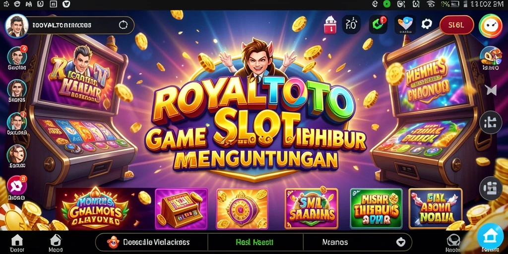 Tampilan gameplay menarik dalam ROYALTOTO yang penuh warna.