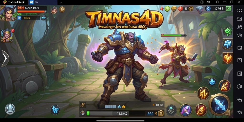 Tampilan gameplay ARPG penuh aksi dari TIMNAS4D dengan karakter yang mendebarkan.
