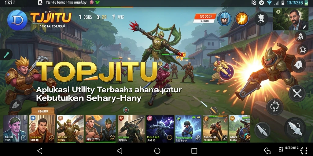 Tampilan utama aplikasi TOPJITU yang menampilkan fitur-fitur Utility.