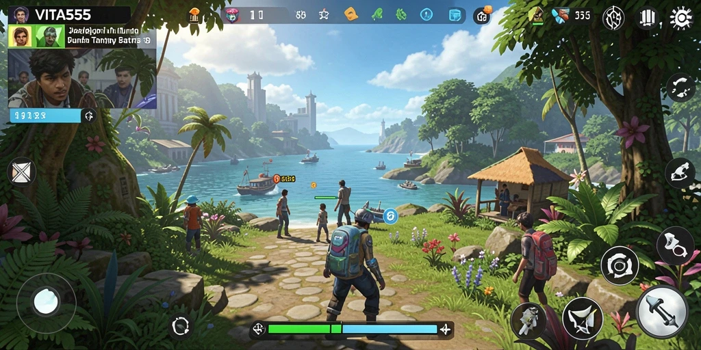 Tangkapan layar menampilkan gameplay Open World yang menakjubkan dan interaktif.